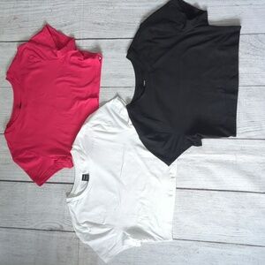 SHEIN Red, White, and Black Crop Tops
